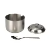 304 stainless steel three-flavor seasoning box, seasoning rack, household seasoning jar, monosodium glutamate and chicken essence jar, enlarged and thickened Application Scenario